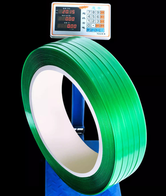 PLC Touch Screen เครื่องพัดเข็มขัด PET เครื่องพัดเข็มขัดไฟฟ้าอัตโนมัติ