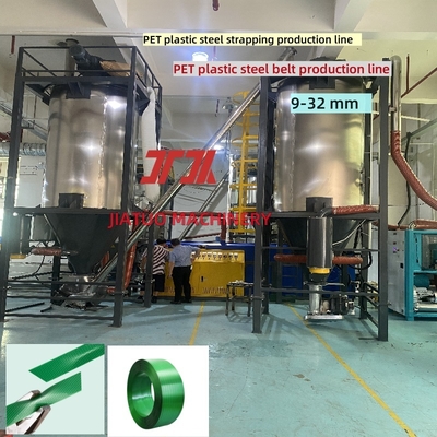 เครื่องผลิตเข็มขัด PET PLC การควบคุม PET สายการผลิตเข็มขัดเหล็กพลาสติก 100-300m / นาที