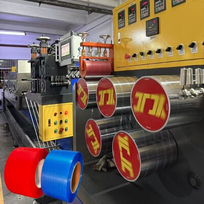 เครื่องทำสายรัดพลาสติก PP เครื่องผลิตสายรัด PP 2 เส้น พร้อมเครื่องกรออัตโนมัติ