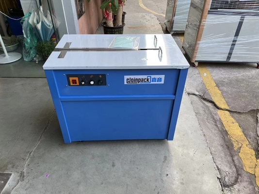 บรรจุภัณฑ์ JT-PK001 เครื่องรัดกล่องกึ่งอัตโนมัติสายพาน PP เครื่องรัดกล่อง