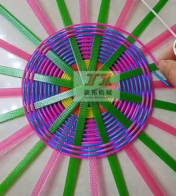 เครื่องทํารัตตาน PP PE หลายสี เครื่องผลิตรัตตานเทียม 5-19 มม
