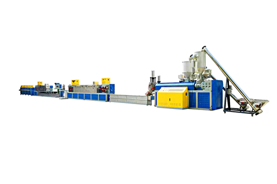 PLC เครื่องทำสายรัด PP ชุดเครื่องพิมพ์เส้นอัดรีด