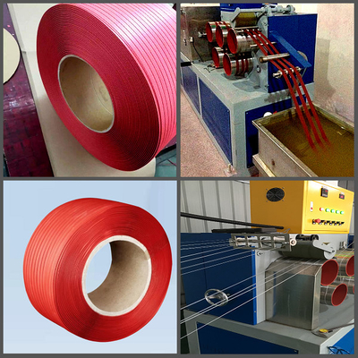 Screw Loader ระบบควบคุม PLC อัตโนมัติเต็มรูปแบบเครื่องทำสายรัด PP สายรัดบรรจุภัณฑ์ เครื่องจักรทำสายรัด PP