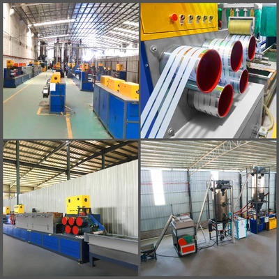 PLC การควบคุมสายการผลิตสายพลาสติก PET การบรรจุเทปเทป Strap การทําเครื่องจักร