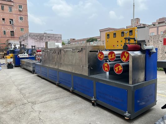 สายการผลิตสายรัด Sandwich PP พร้อมระบบควบคุมหน้าจอสัมผัส PLC อัตโนมัติ