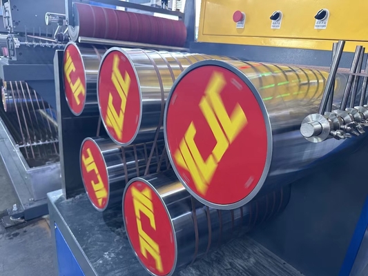 เครื่องทำสายรัด PP ความหนา 0.4-1.2 มม. สำหรับการประมวลผล PP ควบคุม PLC อัตโนมัติเต็มรูปแบบสายการผลิต PP Band