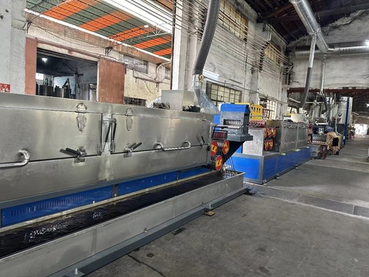 เครื่องทำสายรัด PP ความหนา 0.4-1.2 มม. สำหรับการประมวลผล PP ควบคุม PLC อัตโนมัติเต็มรูปแบบสายการผลิต PP Band