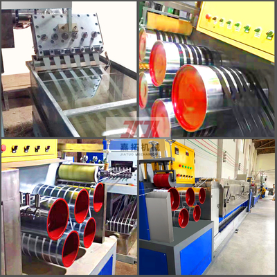 180-200 กิโลกรัม/ชั่วโมง PP Strap Band Extrusion Machine With PLC Programm Controller อิเล็กทริก