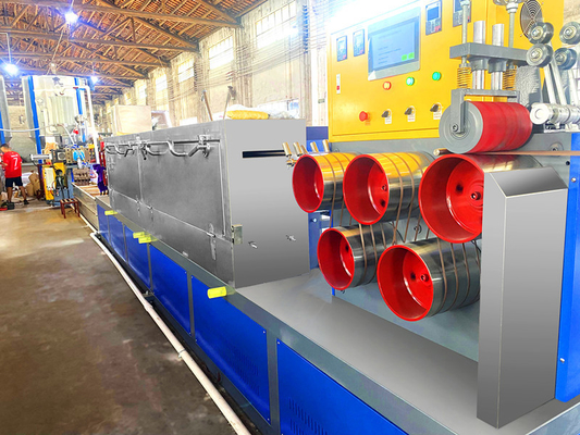 180-200 กิโลกรัม/ชั่วโมง PP Strap Band Extrusion Machine With PLC Programm Controller อิเล็กทริก