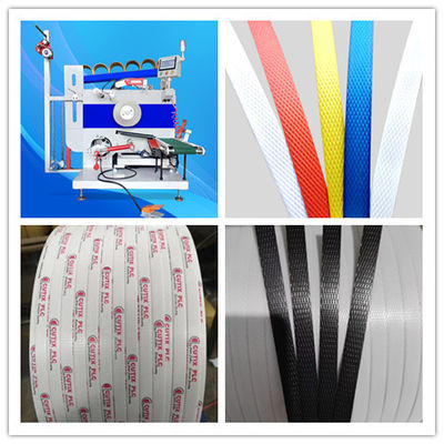 เครื่องจักรพลาสติก สายการผลิตสายรัด PP ขนาด 5-15 มม. อุปกรณ์รีดขึ้นรูป PP สำหรับเครื่องพันอัตโนมัติเต็มรูปแบบ