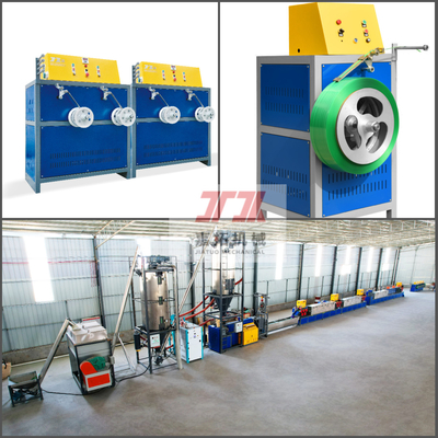 PP Strap Band Extrusion Line เครื่องผลิตสายพลาสติกด้วยการควบคุม PLC