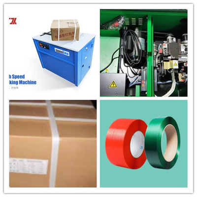 อุปกรณ์ตัดไฟฟ้าอัตโนมัติของมอเตอร์ YES Box Strapping Machine แข็งแรงและทนทาน ความหนาของเทป 0.4-1.05 มิลลิเมตร