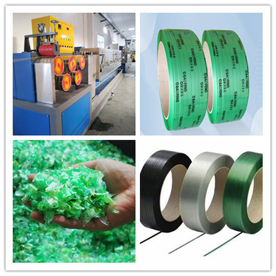 9-32 มม ความกว้างระยะความกัดกรอง สายการผลิต extrusion สายการผลิต PET Strap การทําเครื่องจักรสําหรับเหล็ก