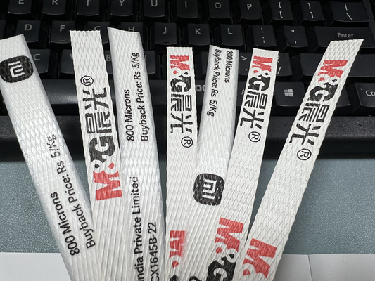 เครื่องพิมพ์บรรจุภัณฑ์ไม่ลดสี, พิมพ์ชัดเจน, สามารถพิมพ์LOGO,TEL,Email, ความกว้างสาย: 9-40mm