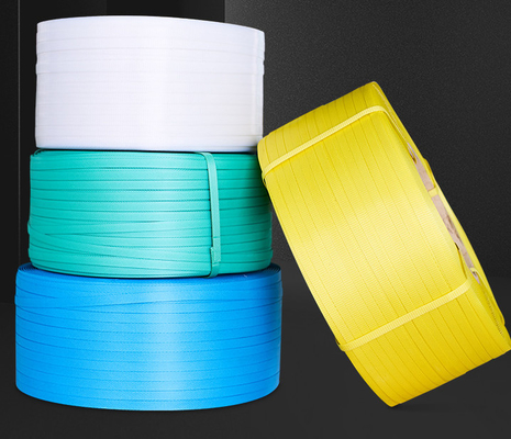 เทปบรรจุพลาสติก PP เทปบรรจุพลาสติก PP เทปผูก PP สีคุณภาพสูง ความกว้าง: 5-19 มิลลิเมตร น้ําหนัก: 10 กิโลกรัม/ม้วน