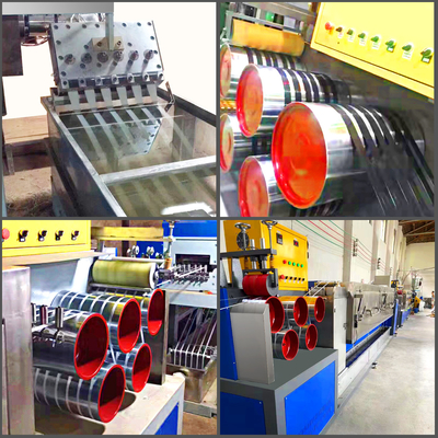 เครื่องผลิตเทปเล็บ 100KW PP พลังงานไฟฟ้าที่ปรับเปลี่ยนได้ และความเครียดของเล็บที่ปรับได้