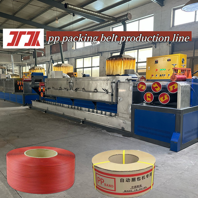 เครื่องจักรพลาสติกความเร็วสูง 5-19 มม PP สายการผลิตการผูก PP extruder สําหรับการควบคุม PLC
