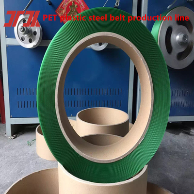 สายการผลิต extruder ความเร็วสูง PET Strapping ความจุ extrusion 100-600 กิโลกรัม / ชั่วโมง อุปกรณ์พร้อมกับเครื่องบิด servo