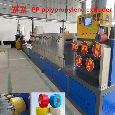 เครื่องจักรพัดพลาสติก PP Strapping Production Line PP Strapping Equipment ระบบควบคุม PLC