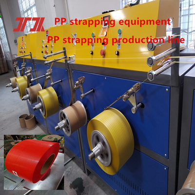 เครื่องจักรพัสดุพลาสติก Extruder Packaging PP Extruder PP สายการผลิต Strapping สําหรับความกว้าง 5-19mm