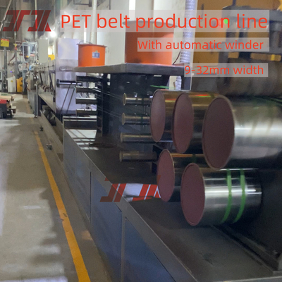 9-32mm ความกว้าง Pet Packing Belt เครื่องทํา extrusion กับเครื่องบดใส