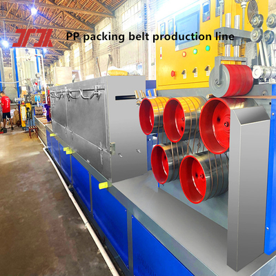 เครื่องจักรพลาสติก PP Extruder PP Strapping Belt ทําเครื่องจักรสําหรับเครื่องจักร Strapping อัตโนมัติ