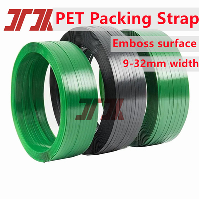9-32 มิลลิเมตร Customized สีเขียว Embossing PET Strap 4output เครื่องทําด้วย GUOMAO มอเตอร์และควบคุม PLC อัตโนมัติ