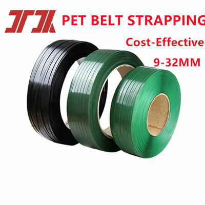 9-32 มิลลิเมตร Customized สีเขียว Embossing PET Strap 4output เครื่องทําด้วย GUOMAO มอเตอร์และควบคุม PLC อัตโนมัติ