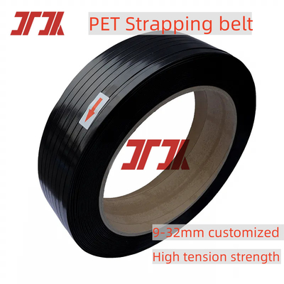 สายรัดพลาสติก PET ทนทานต่อรังสียูวี กว้าง 19 มม. 25 มม. พร้อมความแข็งแรงสูง ใบรับรอง AAR 200-1000kgf