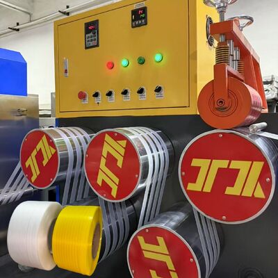เครื่องทำเทป PP รัดกล่อง 100KW พร้อมแหล่งจ่ายไฟที่ปรับแต่งได้และการควบคุม PLC