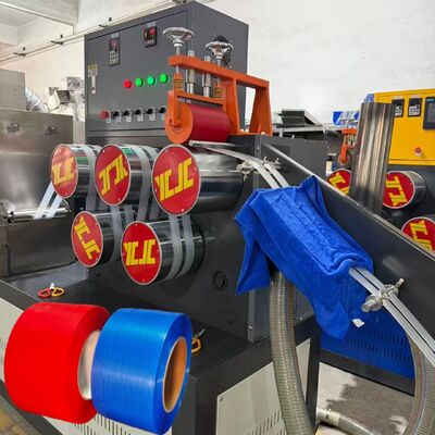 เครื่องจักรสายการผลิตเครื่องอัดรีดสายรัดบรรจุภัณฑ์ PP ขนาด 5-19 มม. พร้อมเครื่องม้วนอัตโนมัติ