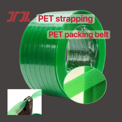 สายรัดบรรจุภัณฑ์ PET ขนาด 9-25 มม. สายรัดพลาสติก PET สายรัดบรรจุภัณฑ์ PET พร้อมการบดวัสดุขวด 100%