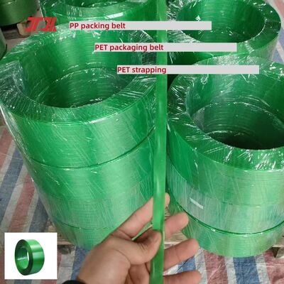 สายรัดบรรจุภัณฑ์ PET ขนาด 9-25 มม. สายรัดพลาสติก PET สายรัดบรรจุภัณฑ์ PET พร้อมการบดวัสดุขวด 100%