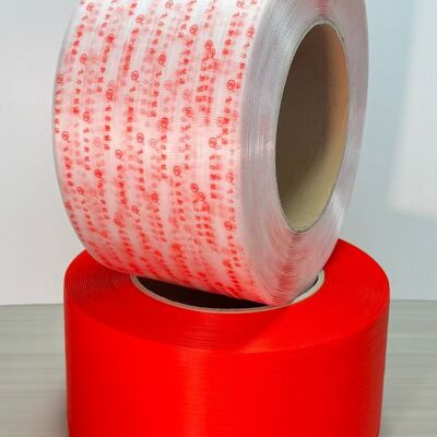Industrial Custom Polypropylene Packing Belt PP Strapping With Small Tolerance ±0.3mm แรงดึงสูง 50-200KG และสีที่สามารถปรับแต่งได้