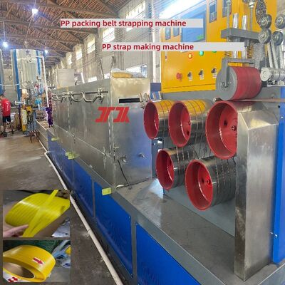 เครื่องผลิตสายพัด PP 5mm PP อุปกรณ์สายพัดด้วยระบบควบคุม PLC
