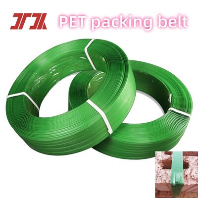 9-32 มิลลิเมตรความกว้าง PET Strapping Band with 350-1000kgf ความแข็งแรงต่อความตึง และพื้นผิวที่ระบายเพื่อการบรรจุที่ปลอดภัย