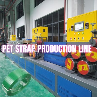 สายการผลิตสายรัด PET ขนาด 9-32 มม. พร้อมตัวกรองขนาดใหญ่ทำให้รัดอัตโนมัติ