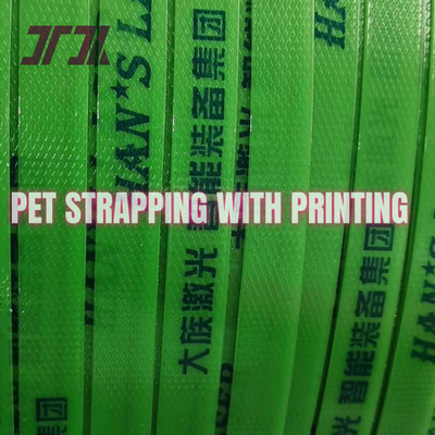 สายรัดพลาสติก PET กว้าง 9-32 มม. สำหรับพาเลทที่รวมบรรจุภัณฑ์สินค้าหนัก