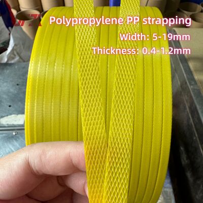 5-19 มิลลิเมตร ความแข็งแรงสูง PP แพ็คแบลนด์ Strapping กับความยาวยาว 7000m / รอลล์
