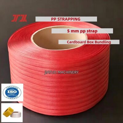 PP พลาสติก Strapping 5mm PP Strapping Belt PP โพลีโปรพีเลน Strapping สําหรับเครื่อง Strapping อัตโนมัติเต็ม