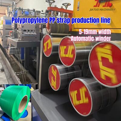 300m/min Running Speed PP Strap Making Machine With Automatic Winding Machine and PLC Control System