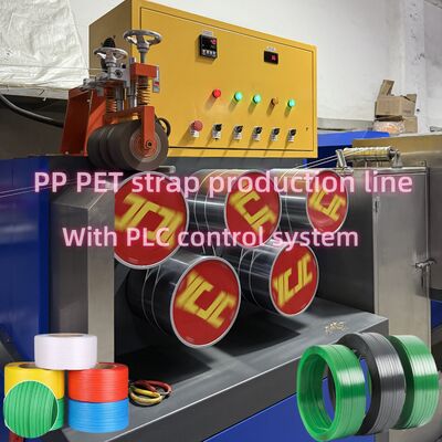 250kg/H capacity PP 2Straps Extrusion Line Custom Screw Barrel Automatic Strap Winder
