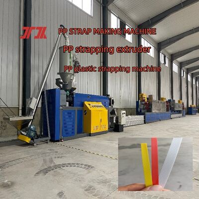 เครื่องทำสายรัด PP ไขลานอัตโนมัติ PP Strapping Band Extrusion Line พร้อมการพิมพ์ออนไลน์