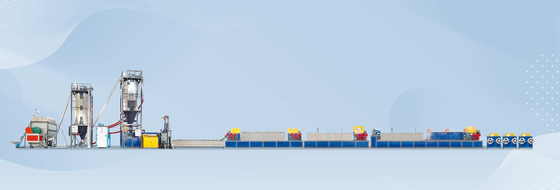 สกรูเดี่ยว 3 ชิ้น PET Strap Extrusion Line สายรัดเครื่องผลิตม้วน