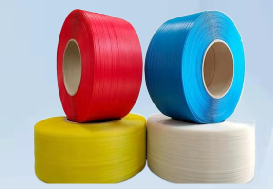 การปรับแต่ง Green Embossed Pallet บรรจุสายรัดพลาสติก PP สายรัดเข็มขัด