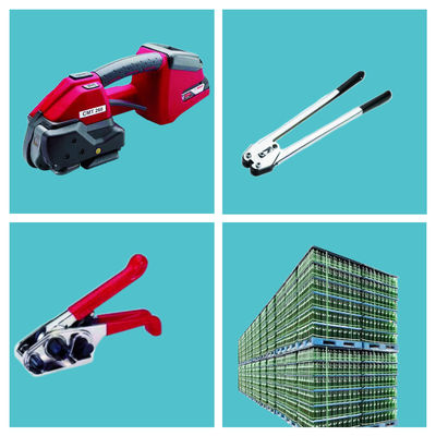 มือถือ Poly Band เข็มขัดการบรรจุ Bundling แบตเตอรี่อิฐ อัตโนมัติ Strapping Machine