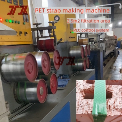 350KG / H เครื่องทําเชือก PET ด้วยระบบความจําปารามิเตอร์ ทําเชือก PET ใช้สําหรับพาเล็ต อิฐบรรจุ