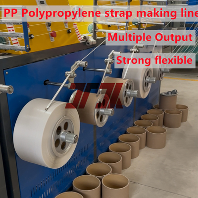 เครื่องบรรจุของอัตโนมัติเต็ม 240kg / H เครื่องทําสายพับพลาสติก PP 5-19mm ความกว้างตามต้องการ