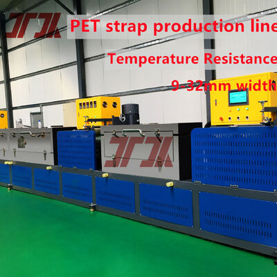 5-19 มม อัตโนมัติ Polypropylene Strap การทําเครื่องจักรกับ PLC การควบคุมทั้งสาย