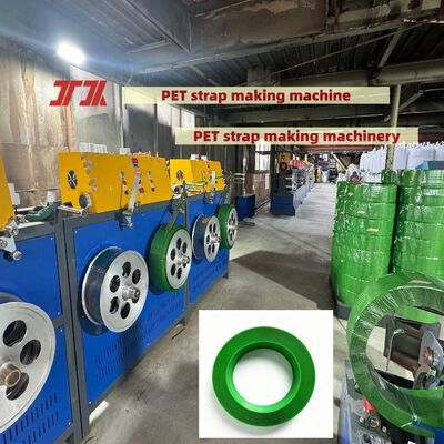 สายการผลิต PET Strap 9-25mm PET Strap Making Machine สายการผลิตที่มี 100% ผงขวด PET